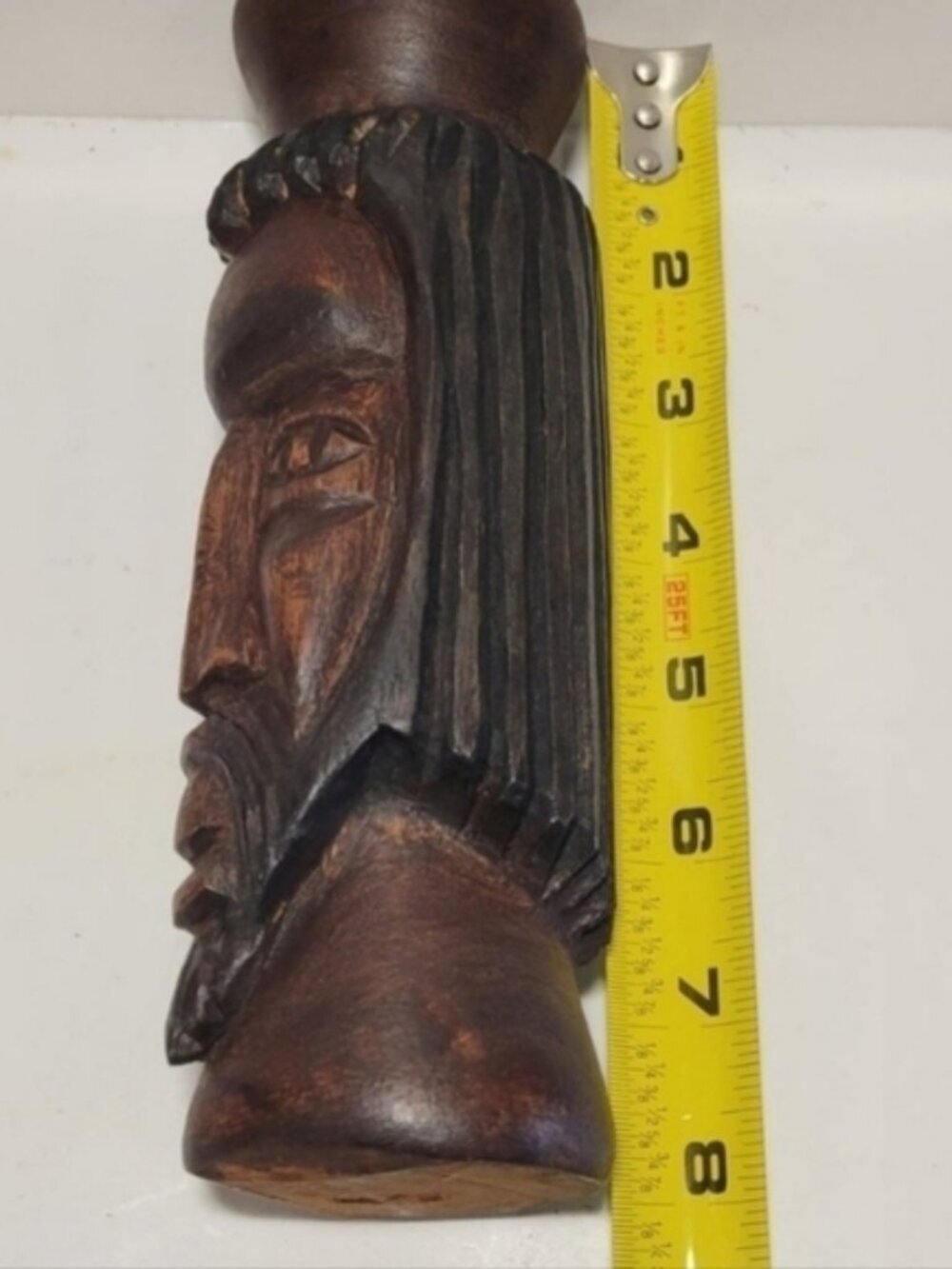 Tribal/Jamaican Bust Set Of 2 Decorative Dark Brown 7.5" - Picture 11 of 11